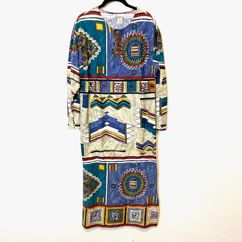 Vintage Lerner Jersey Boho Dress